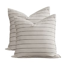 Zinnia Yarn-Dyed Washed Cotton European Pillowcases (Set of 2)